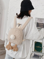 Süße Lolita Tasche Khaki Short Plüsch Kunstleder Polyester Lolita Zubehör