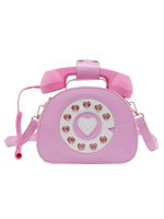 Süße Lolita-Tasche Telefonförmige Umhängetasche aus PU-Leder