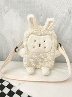 Süße Lolita Tasche Weiß Kurz Plüsch Kunstleder Polyester Lolita Zubehör