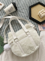 Süße Lolita Tasche Weiße kurze Plüschtasche Lolita Zubehör