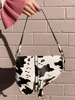Süße Lolita Tasche White Cow Pattern PU Lederhandtasche Täglich Casual Lolita Accessoires