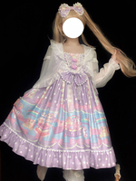 Süße Lolita Vertuschungen Weiße Rüschen Top Bunny Pattern Polyester Lolita Outwears