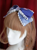 Süße Organza Lolita Headbow Rainbow Zuckerwatte Stickerei Trim