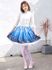 Süße Spitze Lolita SK Blue Stars Print Lolita Röcke