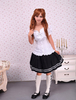 Süße weiße Lolita Bluse Kurzarm Lace Trim Bow Sexy Bluse mit Rüschen