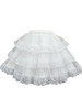 Süße weiße Spitze Lolita Rock Layered-Blumen-Druck
