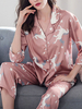 Seidenähnliche Loungewear Einhorn Print Zweiteilige Outfit Nachtwäsche