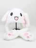 Süßer Lolita Hut Bunny Ear Muff Flauschiger Ballonhut Lolita Handschuh