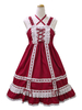 Süßer Lolita Rock Jsk Burgund Lolita Jumper Skirt 