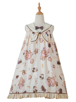 Süßes Lolita JSK Kleid Bär Dessert Seemann Kragen Schleifen Lolita Pullover Röcke