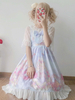 Süßes Lolita JSK Kleid Cat Print Schleifen Lolita Pullover Röcke