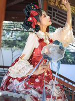 Süßes Lolita JSK Kleid Neverland Coral Ärmellose Rüschen Lolita Pullover Röcke