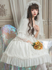 Süßes Lolita JSK Kleid Neverland Rüschen Weiße Lolita Pullover Röcke