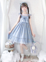 Süßes Lolita JSK Kleid Sterne Vergoldungsbögen Zinn Lolita Pullover Röcke