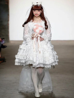 Süßes Lolita Kleid Lolita Brautkleid mit Rüschen
