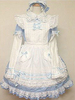 Süßes Lolita Kleid OP Hellblaues Lolita Kleid Baumwolle Tunika Rüschenschleife Lolita Einteiliges Kleid