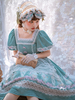 Süßes Lolita OP Kleid Mintgrün Kurzarm Polyester Spitze Täglich Lässig Lolita Einteilige Kleider