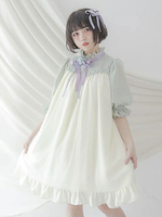 Süßes Lolita OP Kleid Rüschen Zwei Tone Chiffon Lolita Einteiliges Kleid