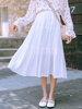 Süßes Lolita SK Kleid Tiered White Polyester Täglich lässig Sommer Lolita Röcke