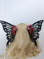 Süßes Lolita-Zubehör schwarze Rose Kopfbedeckung Polyesterfaser Sonstiges