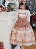 Süßes Märchen Lolita JSK Kleid Infanta Pink Lolita Pullover Röcke