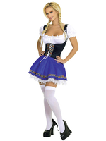 Sexy Bier Mädchen Kostüm Karneval Kostüm Frauen Schnür Farbblock Kleid Karneval Kostüm
