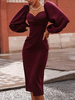 Sexy Bodycon Kleider Puff Ärmel Sweetheart Pencil Dress