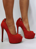 Sexy High Heel Rot Micro Micro Wildleder Stiletto Heel Sexy Schuhe