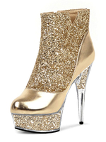 Sexy High Heel Stiefel Offene Spitze Reißverschluss Pailletten Sterne Print Stiletto Heel Rave Club Oberschenkel Hohe Stiefel