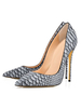 Sexy High Heels aus für Party Pumps mit Schlangenlederoptik für Damen