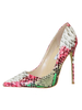Sexy High Heels aus mit Schlangenlederoptik im Slip-On Style für Abend Pumps mit Stilettos für Damen