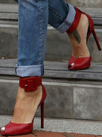 Sexy High Heels aus Pumps in Burgunderrot für Damen