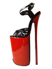 Sexy High Heels mit Plattform in Schwarz und Rot