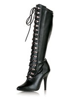 Sexy High Heels Stiefel Pointed Toe Pailletten Stiletto Heel Rave Club Schwarz über dem Knie Stiefel