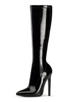 Sexy High Heels Stiefel Spitze Zehen Pailletten Stiletto Heel Rave Club Schwarze Oberschenkel High Boots