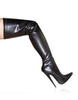 Sexy Overknee Stiefel in Schwarz