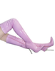 Sexy Overknees aus PU mit High-Heels in Rosa