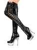 Sexy Overknees mit Plateaus und Spike Heels