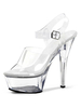 Sexy Sandalen für Frau Weiß PU Leder Peep Toe Monk Strap Sexy Schuhe