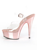 Sexy Sandalen mit hohen Absätzen Blonde PU-Leder Peep Toe Platform Sexy Sandalen