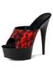 Sexy Sandalen Volltonfarbe Lace Plattform Folie