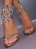 Sexy Sandaletten 2020 aus und Kunstdiamanten und Stilettos in Goldenfür Damen und Sommer