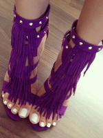 Sexy Sandaletten aus mit Nieten und Stilettos im schicken & modischen Style für Straßen-Style und Sommer Sandalen und Damen