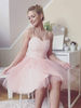 Sexy Skater Kleid 2020 Geschichtet Swing Kleid Strappy Tulle Falten Minikleid