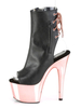 Sexy Stiefel mit hohen Absätzen Peep Toe Schnür Reißverschluss Stiletto Rave Club Blond Rücken Krawatte Sexy Stiefeletten