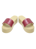Shaman King Anna Kyoyama Cosplay Schuhe Schwarzer Hecker Slipper PU-Leder Cosplay Schuhe