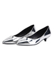 Silber Abendschuhe 2020 Kitten Heel Pumpen Übergröße Spitze Schlüpfen Schuhe