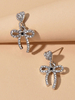 Silber baumeln Ohrringe Schleifen Frauen Schmuck