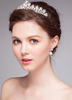 Silber Blume Krone Braut Hochzeit Strass Perlen Tiara (15 X 7 Cm X 3 Cm)