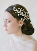 Silber Bridal Tiara Strass Hochzeit Kopfbedeckungen (16 Cm X 10 Cm)